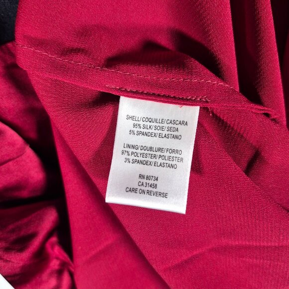 BCBGMaxAzria Red Black Silk Formal Dress  Sz 8 MSRP $260 - Picture 5 of 5